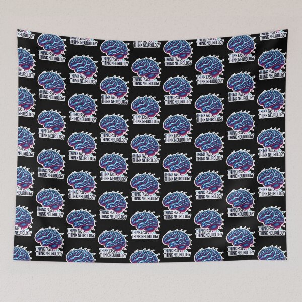 Item preview, Think Fast, Think Neurology – Futuristic Brain designed and sold by EuropeanPrints.