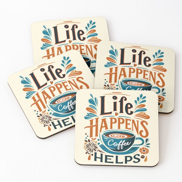 Item preview, Life Happens Coffee Helps designed and sold by maxmaj.