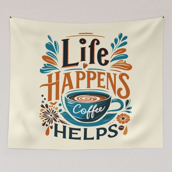 Item preview, Life Happens Coffee Helps designed and sold by maxmaj.