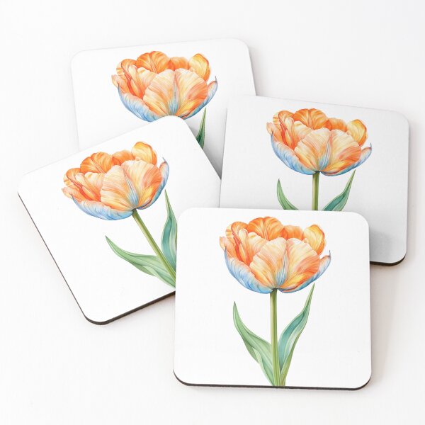 Item preview, Watercolor Afghani Native Tulip Flower, Native Flora (Tulipa afghanic) designed and sold by PapuruDesigns.