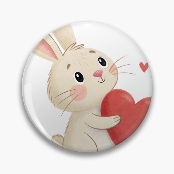 Item preview, A cute rabbit holds a red heart. designed and sold by DedeeArtthai.