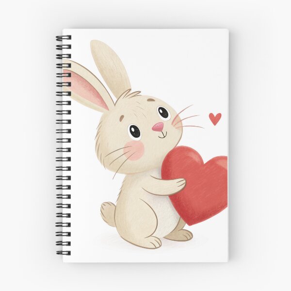 Item preview, A cute rabbit holds a red heart. designed and sold by DedeeArtthai.