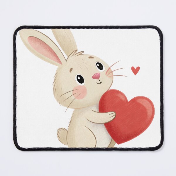 Item preview, A cute rabbit holds a red heart. designed and sold by DedeeArtthai.