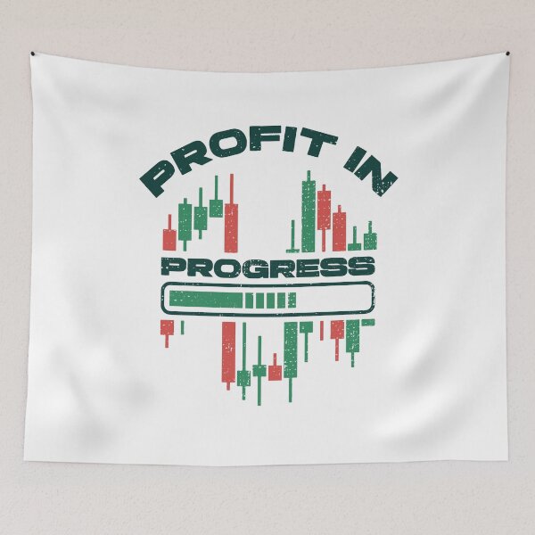 Item preview, Profit In Progress Crypto Trader - Cryptocurrency Dad or Grandpa Investor designed and sold by venomousvector.