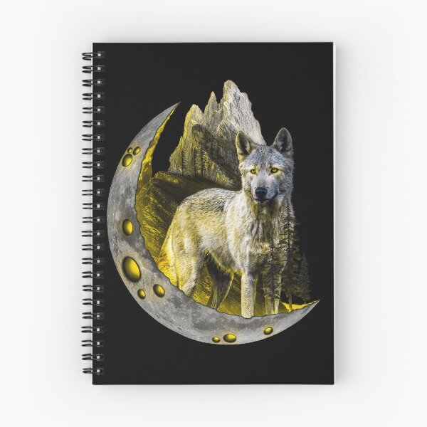 Item preview, Wolf within the moon - GOLD designed and sold by StefAnimal.