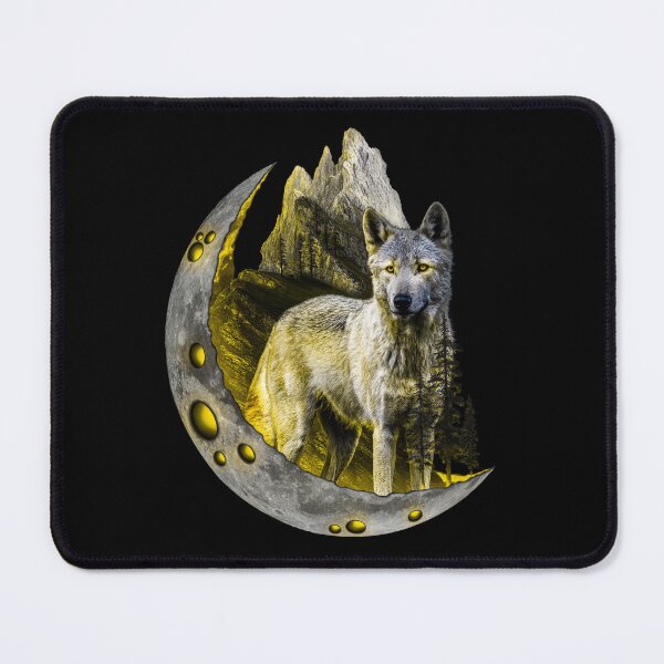 Item preview, Wolf within the moon - GOLD designed and sold by StefAnimal.