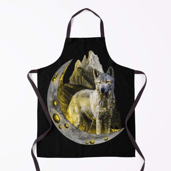 Item preview, Wolf within the moon - GOLD designed and sold by StefAnimal.