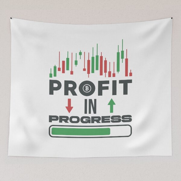 Item preview, Profit In Progress Crypto Investor & Bitcoin Trader Funny designed and sold by venomousvector.