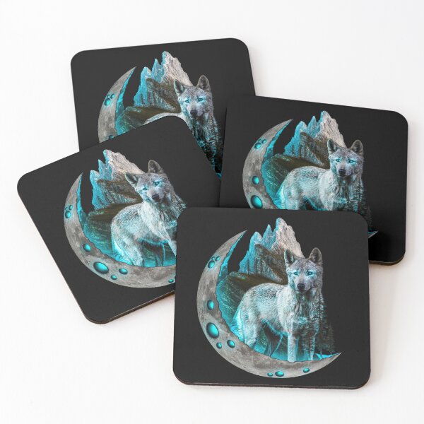 Item preview, Wolf within the moon - LIGHT BLUE designed and sold by StefAnimal.