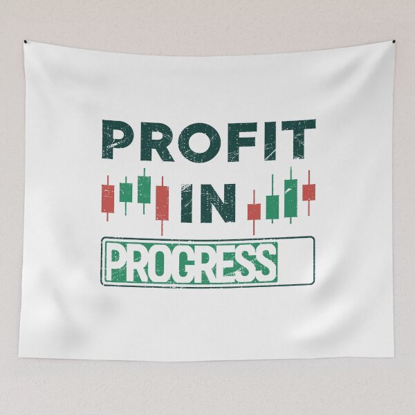 Item preview, Profit In Progress - Cryptocurrency Traders Crypto Trading designed and sold by venomousvector.