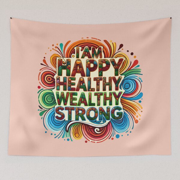 Item preview, I Am Happy Healthy Wealthy Strong designed and sold by maxmaj.