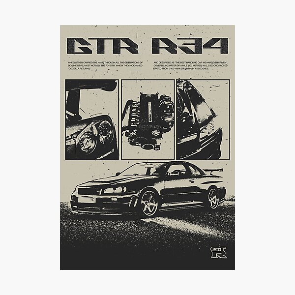 Item preview, GTR R34 Retro Style designed and sold by aliigal.