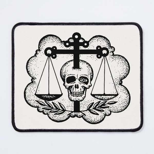 Item preview, Justice Scale; Russian Prison Tattoo; Hardcore Style; designed and sold by StickerApe.