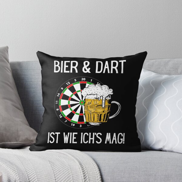 Artikel-Vorschau von Bier & Dart ist wie ich's mag! | Dart Shirt Dart und Bier Wortspiel Deutsch Humor Meme, designt und verkauft von ManuelMuse.