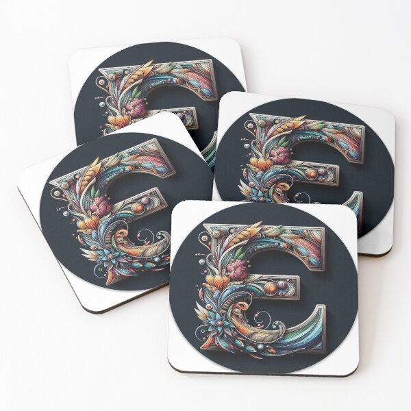Item preview, Elegant Eco: Leafy Letter 'E' Art designed and sold by ManekanttaArts.