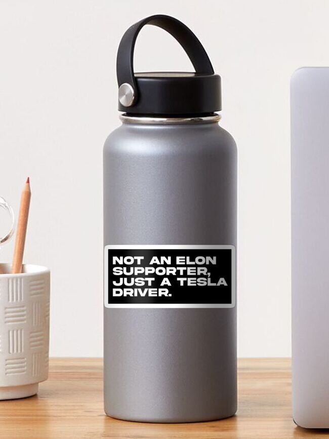 Thumbnail 1 von 3, Sticker, Lustige Anti-Elon-Tesla-Autostoßstange designt und verkauft von Burvan.