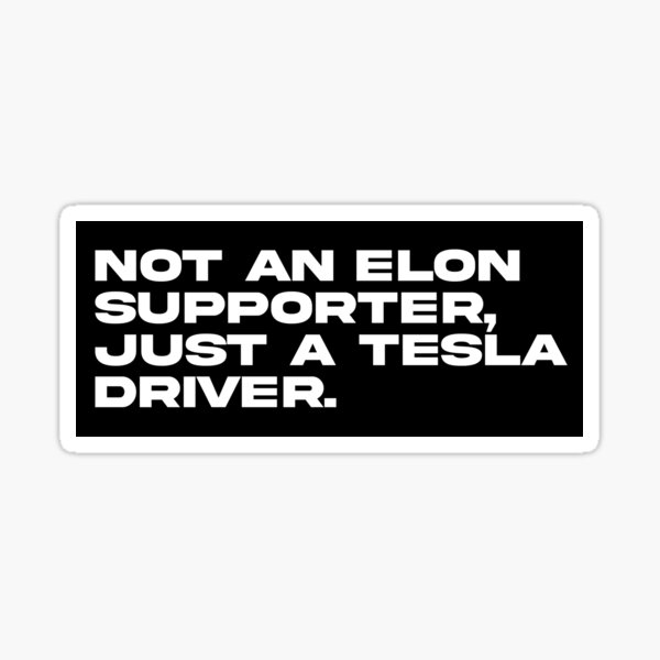 Item preview, Funny Anti Elon Tesla Car Bumper designed and sold by brkvdesign.
