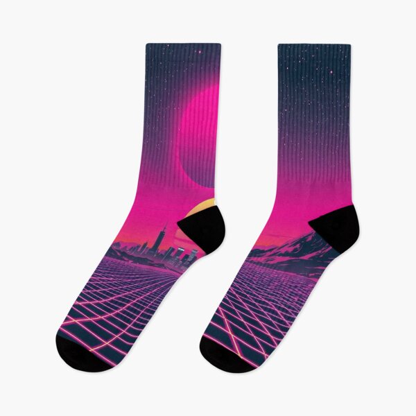 Artikelvorschau, Retro-futuristischer Synthwave-Sonnenuntergang entworfen und verkauft von Burnout (⌣_⌣).
