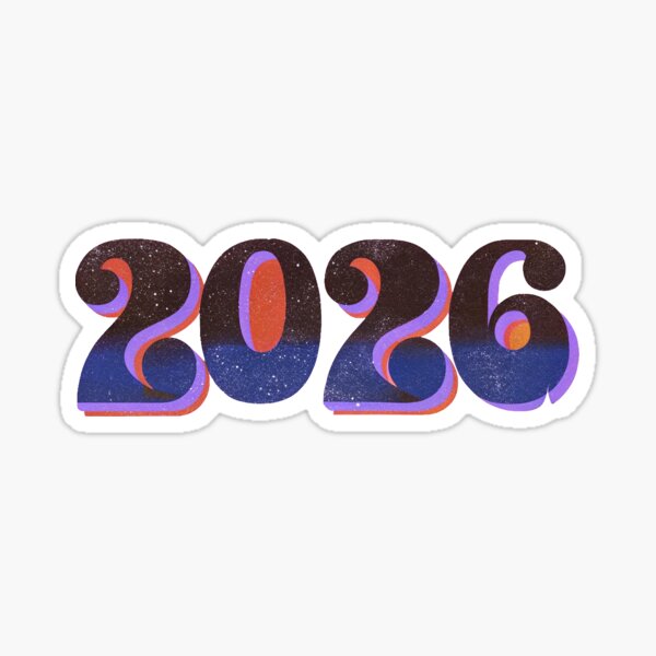 Item preview, 2026 Happy New Year Sticker designed and sold by TroveVault.