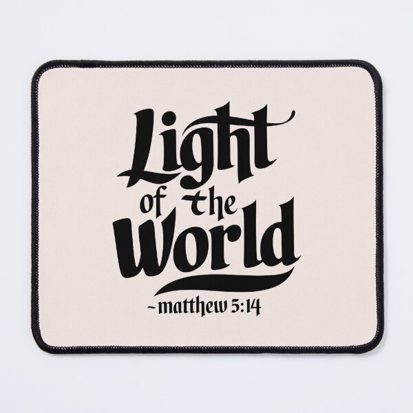 Item preview, Light of the World Matthew 5:14 | Calligraphy Bible Verse Christian Faith Art designed and sold by  KnitLuv.