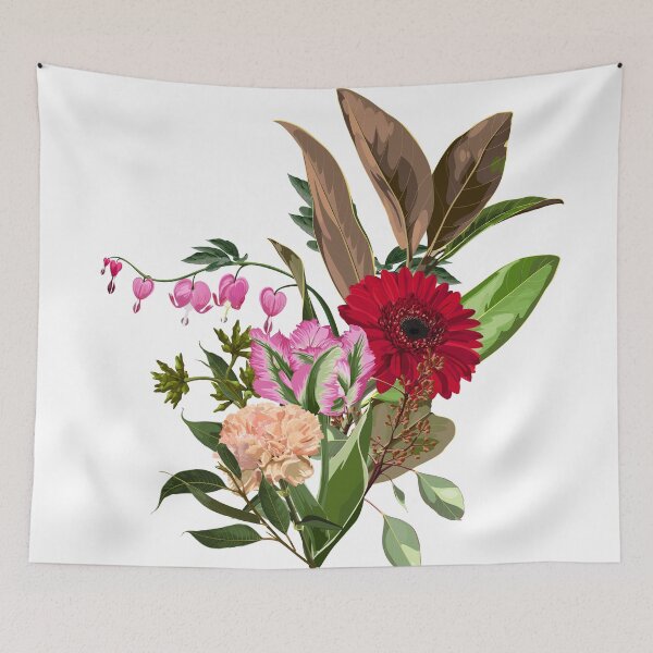 Item preview, Hand drawn illustration of a beautiful exotic tropical plants and flowers, magnolia branch bouquet. designed and sold by MatyKotiv.
