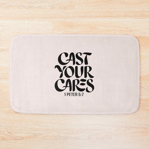 Item preview, Cast Your Cares 1 Peter 5:7 | Calligraphy Bible Verse Christian Faith Art designed and sold by  KnitLuv.