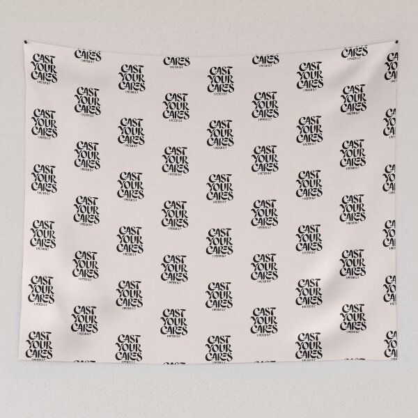 Item preview, Cast Your Cares 1 Peter 5:7 | Calligraphy Bible Verse Christian Faith Art designed and sold by  KnitLuv.