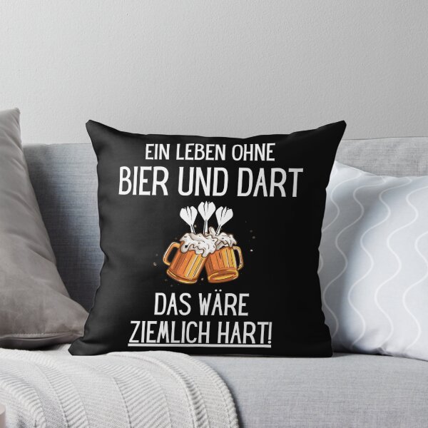 Artikel-Vorschau von Ein Leben ohne Bier und Dart, das wäre ziemlich hart! | Dart Shirt Dart und Bier Wortspiel Deutsch Humor Meme, designt und verkauft von ManuelMuse.