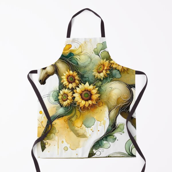 Item preview, Blooming Guardian Horse – Abstract Sunflower Art by LaLi Designs designed and sold by LaLi-Designs.