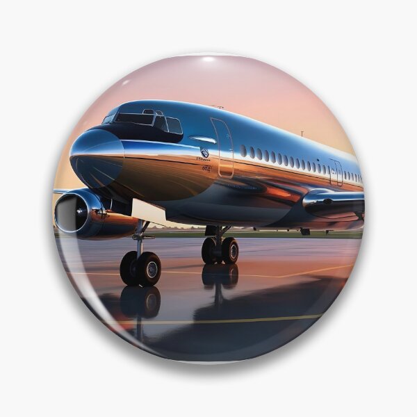Item preview, Metallic Old Airliner at Sunset - Airport Illustration designed and sold by EMairplanes.