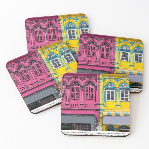 Item preview, Travel Poster: Colourful shophouses on Phang Nga Road, Old Phuket Town, Thailand designed and sold by Kevin Hellon.