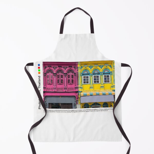 Item preview, Travel Poster: Colourful shophouses on Phang Nga Road, Old Phuket Town, Thailand designed and sold by Kevin Hellon.