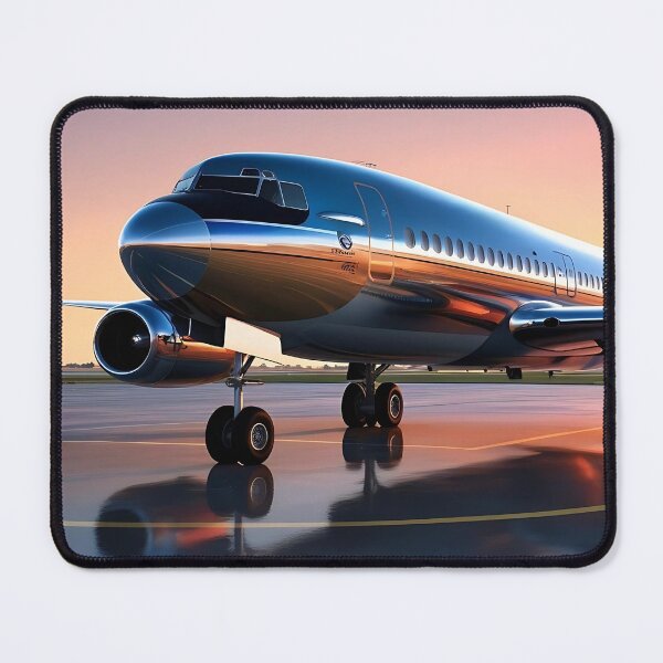 Item preview, Metallic Old Airliner at Sunset - Airport Illustration designed and sold by EMairplanes.