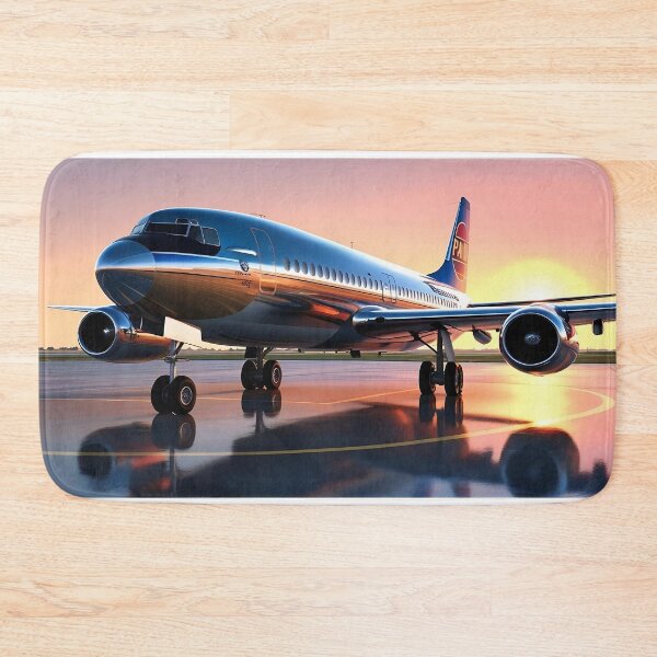 Item preview, Metallic Old Airliner at Sunset - Airport Illustration designed and sold by EMairplanes.