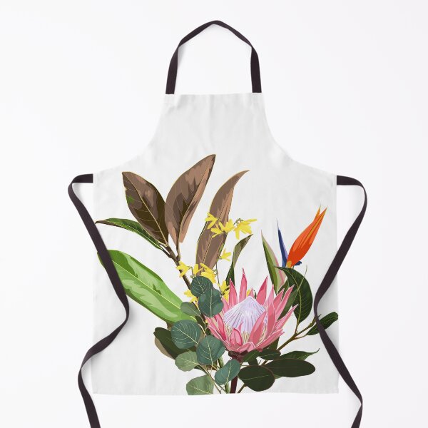 Item preview, Hand drawn illustration of a beautiful protea and tropical flowers, magnolia branch bouquet. designed and sold by MatyKotiv.