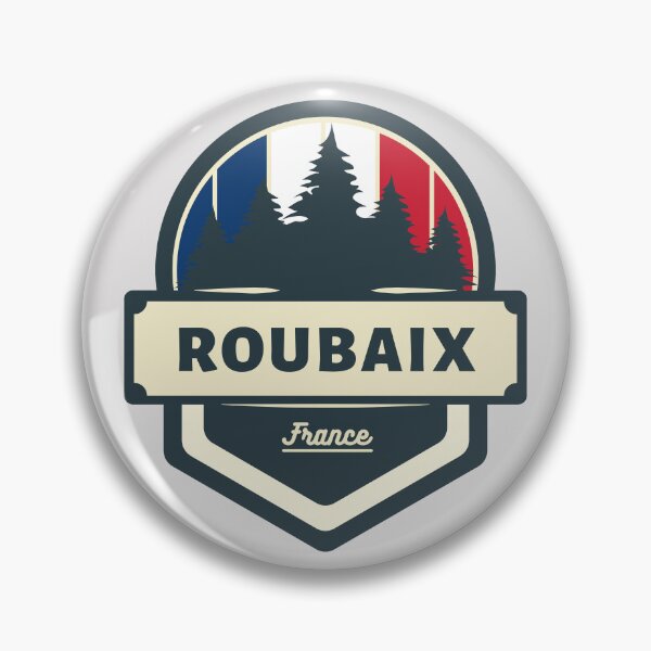 Aperçu de l'œuvre Badge rétro vintage de Roubaix France créée et vendue par World Designs.