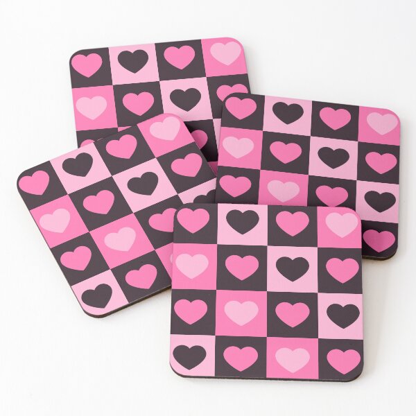 Item preview, Corazones rosa claro rosa fuerte burdeos oscuro Cuadros designed and sold by Guided by Light Art.