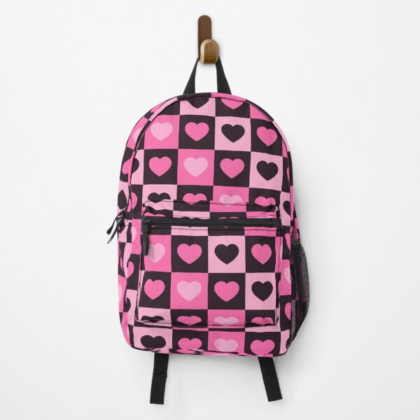 Item preview, Hearts light pink hot pink dark burgundy Checkered designed and sold by Guided by Light Art.