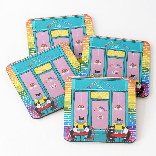 Item preview, The Rainbow Cafe designed and sold by KilkennyCat Art.