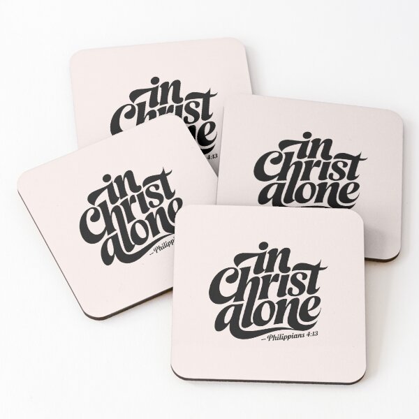 Item preview, In Christ Alone Philippians 4:13 | Calligraphy Bible Verse Christian Faith Design designed and sold by  KnitLuv.