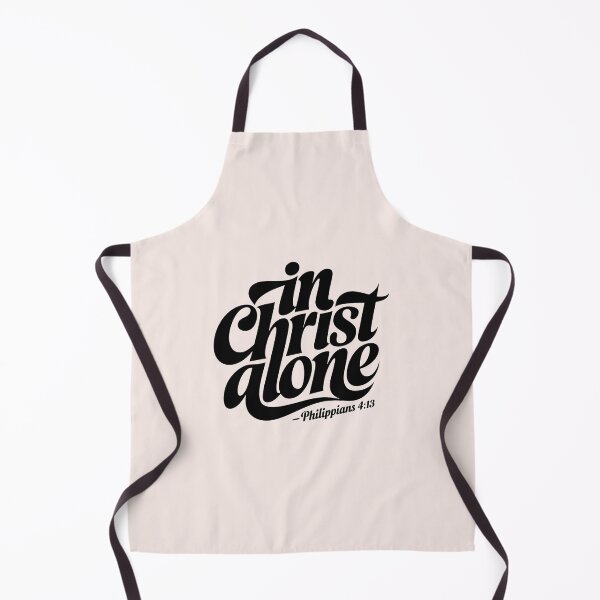 Item preview, In Christ Alone Philippians 4:13 | Calligraphy Bible Verse Christian Faith Design designed and sold by KnitLuv.