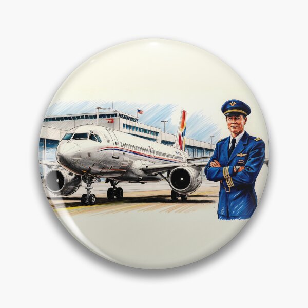 Item preview, Sketch of Modern Passenger Airliner with Proud Pilot designed and sold by EMairplanes.
