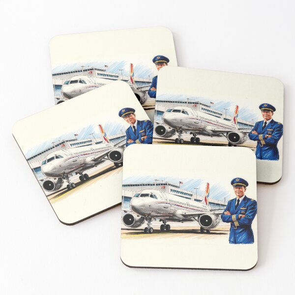 Item preview, Sketch of Modern Passenger Airliner with Proud Pilot designed and sold by EMairplanes.