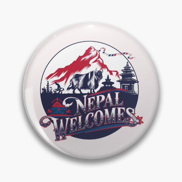 Item preview, Nepal Welcomes Flag Map  Everest, Himalayas, Kathmandu designed and sold by AnimalsDH305.