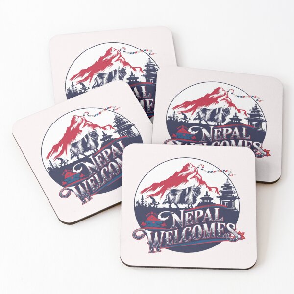 Item preview, Nepal Welcomes Flag Map  Everest, Himalayas, Kathmandu designed and sold by AnimalsDH305.