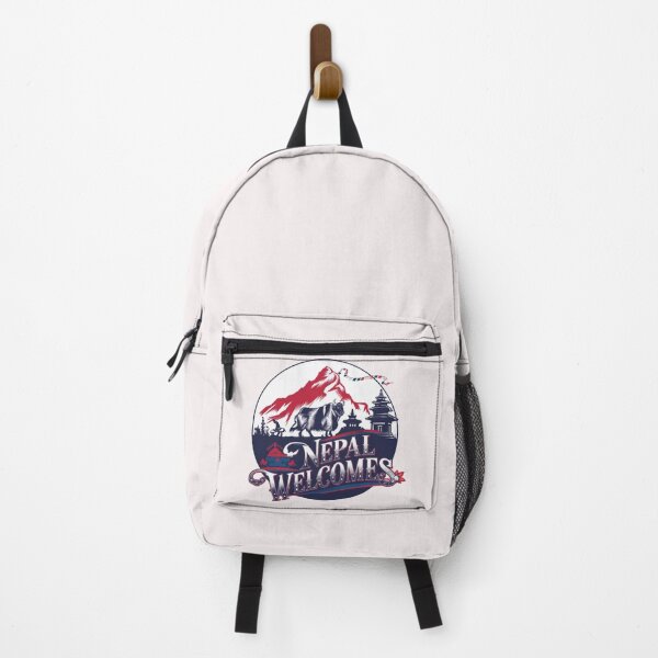 Item preview, Nepal Welcomes Flag Map Everest, Himalayas, Kathmandu designed and sold by AnimalsDH305.
