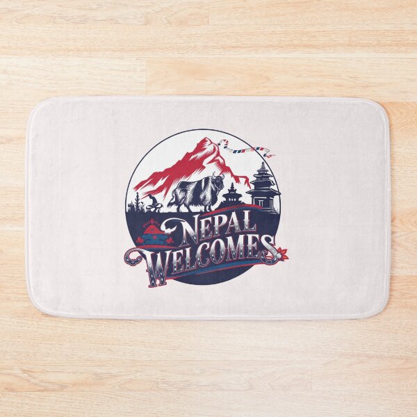 Item preview, Nepal Welcomes Flag Map  Everest, Himalayas, Kathmandu designed and sold by AnimalsDH305.