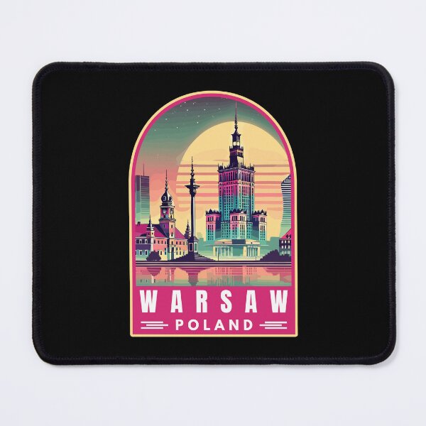 Item preview, Warsaw in Poland Vintage Travel Art Landscape designed and sold by MaateoDesign.