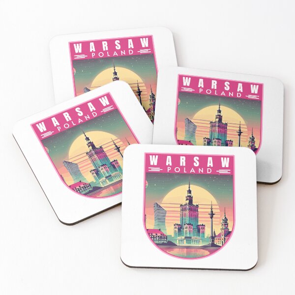 Item preview, Warsaw in Poland Vintage Travel Art Emblem designed and sold by MaateoDesign.
