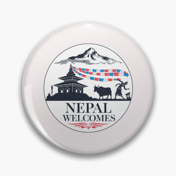 Item preview, Nepal Welcomes Flag Map  Everest, Himalayas, Kathmandu designed and sold by AnimalsDH305.